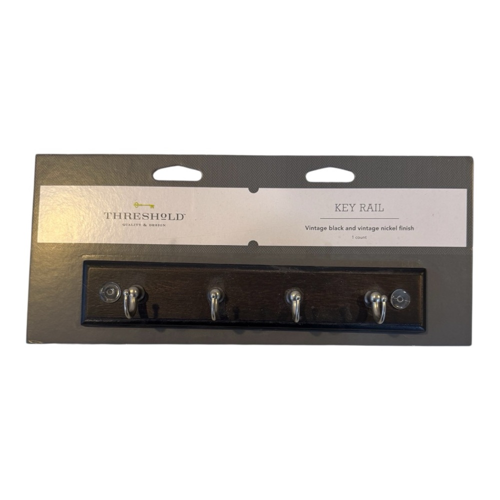 Threshold Vintage Black and Nickel Key Rail